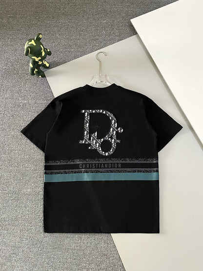 Dior Oblique Embroidered Polo Shirt Unisex Streetwear Limited Edition
