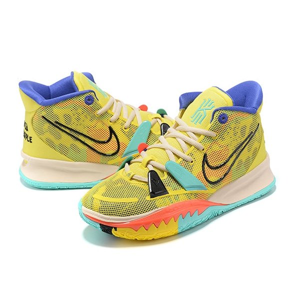 NIKE Kyrie 7 - 1 World 1 People - Yellow Unisex Streetwear Limited Edition