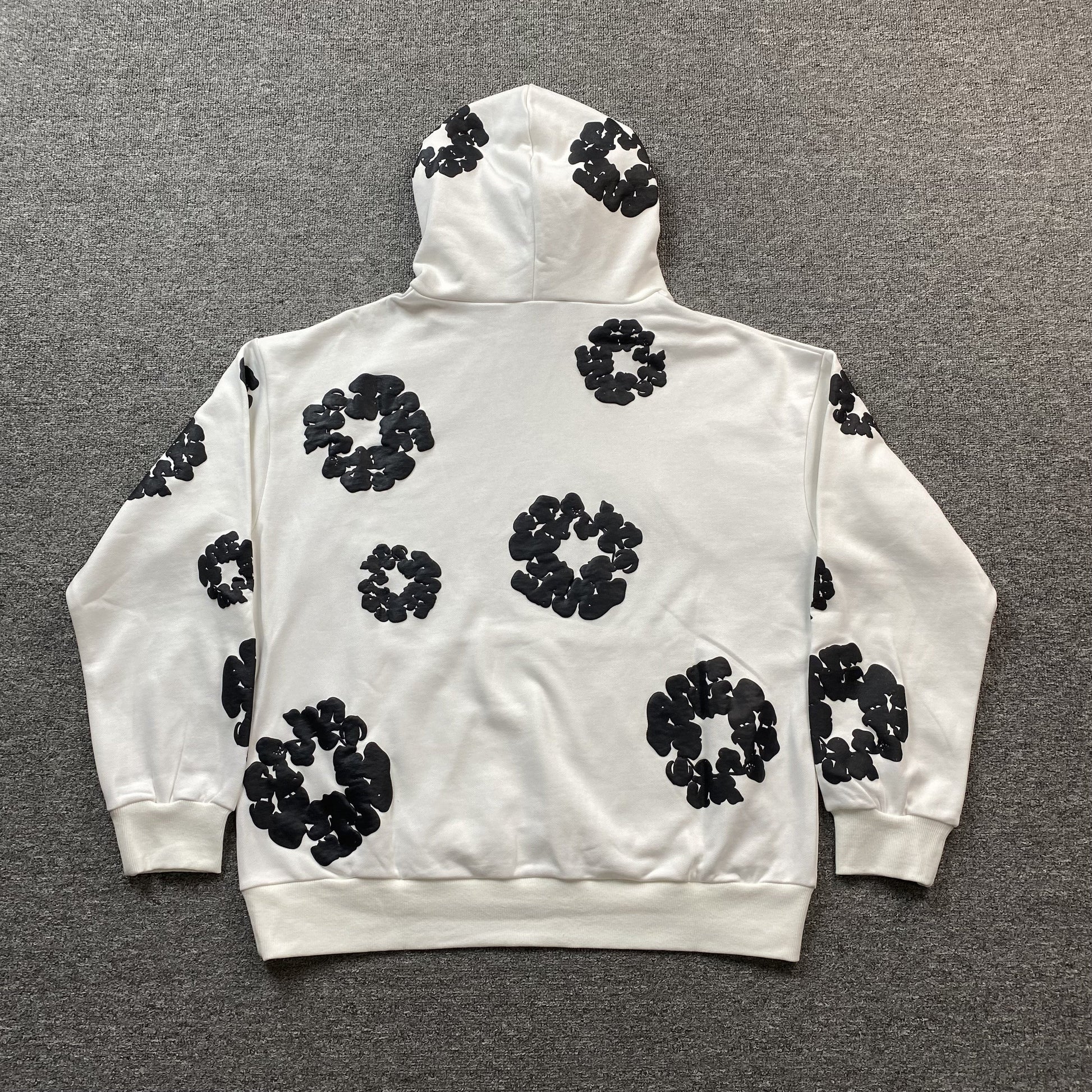 DENIM Tears Cotton Wreath Hoodie - White Unisex Streetwear Limited Edition