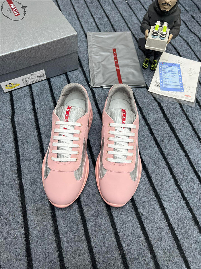 PRADA America's Cup Soft Rubber Silver Sneakers - Pink Unisex Streetwear Limited Edition