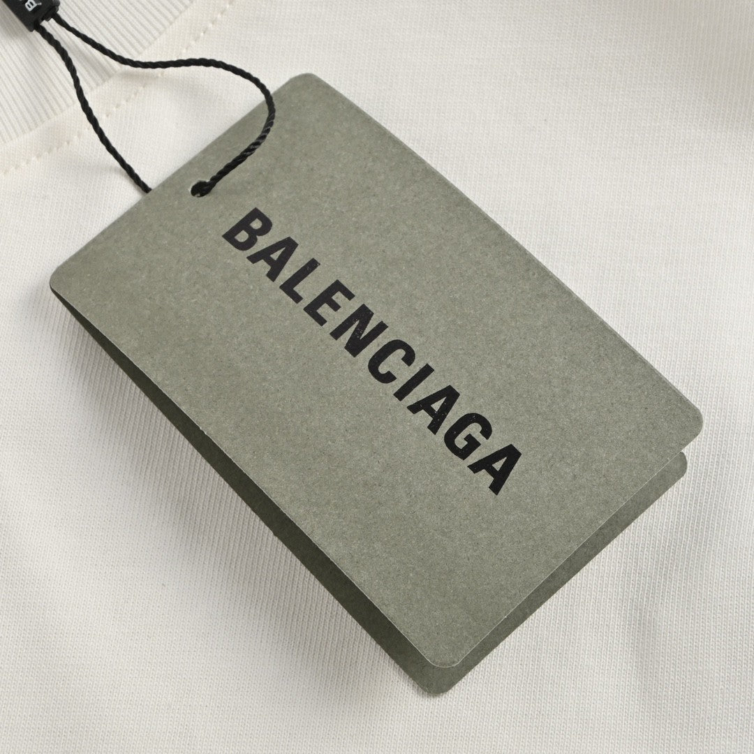 T-shirt blanc Balenciaga avec motif graphique