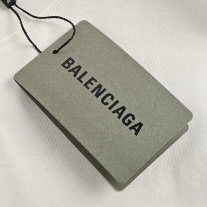 T-shirt blanc Balenciaga avec motif graphique