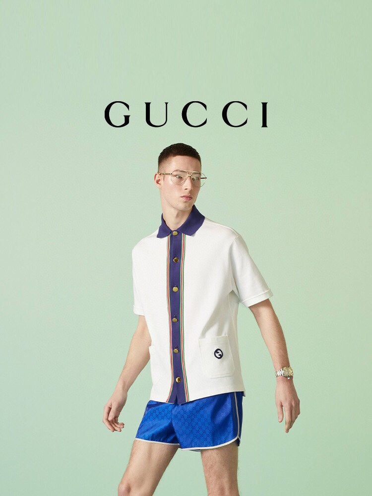 Camisa Gucci con cuello en contraste