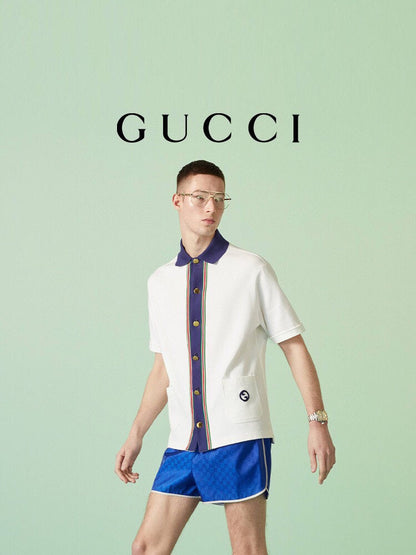 Camisa Gucci con cuello en contraste