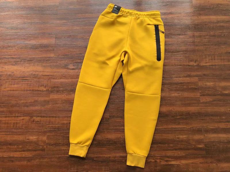 NIKE Tech Fleece Pants - - Yellow Unisex Streetwear Limited Edition