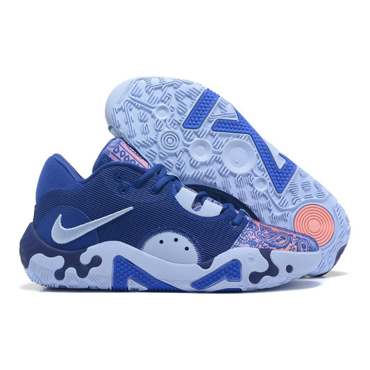 NIKE Pg 6 - Paisley Shoes - Blue Unisex Streetwear Limited Edition - Introducing the Nike PG 6 x Blue Paisley, a captivating blend of style and performance