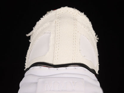 MAISON Mihara Yasuhiro Peterson Og Sole Canvas Low Sneakers - White Unisex Streetwear Limited Edition