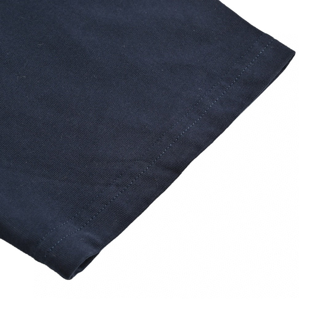 Balenciaga T-Shirt - Navy Back Logo - back view - replica sneakers