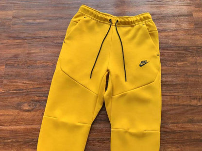 NIKE Tech Fleece Pants - - Yellow Unisex Streetwear Limited Edition