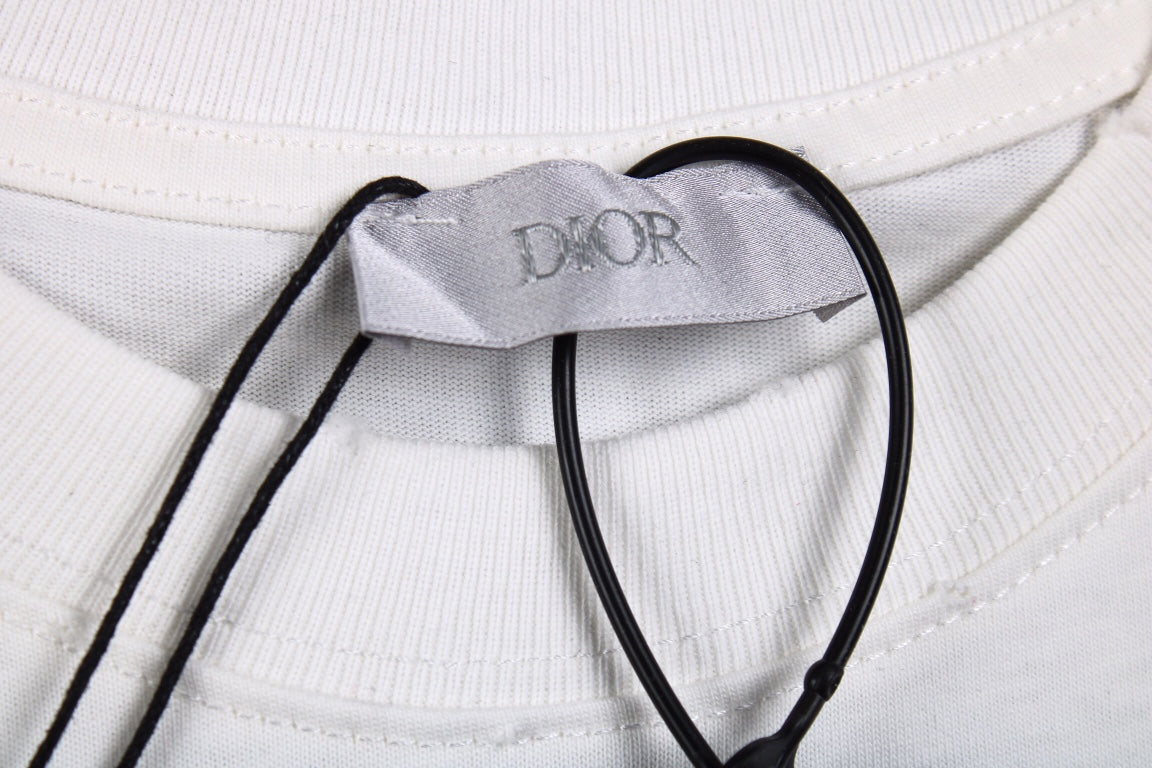 Camiseta Dior con bordado de lagarto - Blanca