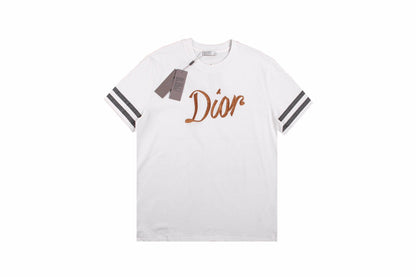Dior Script Logo T-shirt (white) Unisex Streetwear Limited Edition - <p dir='ltr'><span>This Dior t-shirt features the brand's name in a bold script logo across