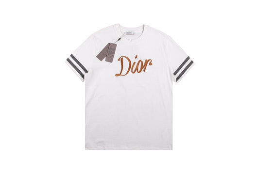 Dior Script Logo T-shirt (white) Unisex Streetwear Limited Edition - <p dir='ltr'><span>This Dior t-shirt features the brand's name in a bold script logo across