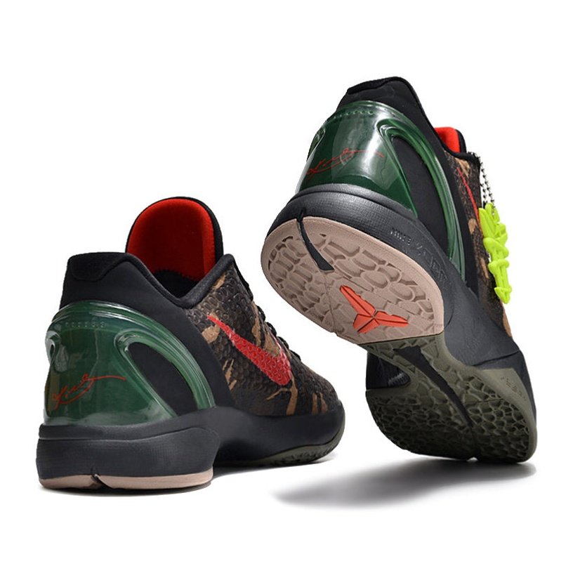 NIKE Kobe 6 - Italian Camo Sneakers - Red Unisex Streetwear Limited Edition - Introducing the Nike Kobe 6 x Italian Camo, a fusion of style and performance inspired