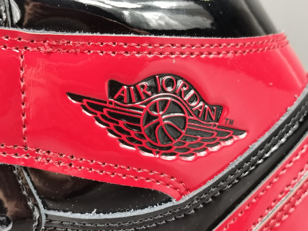 JORDAN 1 High Og - Patent Bred Sneakers Unisex Streetwear Limited Edition