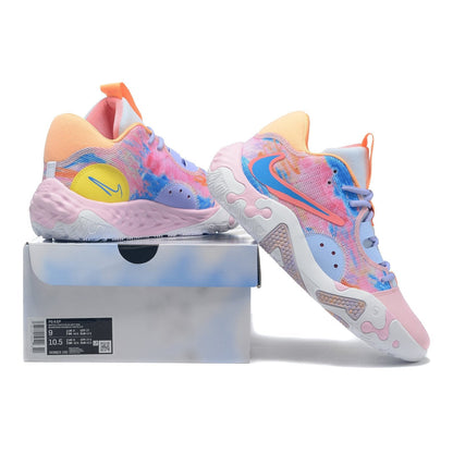 NIKE Pg 6 - Painted Swoosh Shoes - Red Unisex Streetwear Limited Edition - Introducing the Nike PG 6 x Painted Swoosh, a captivating blend of artistry and athleticism.