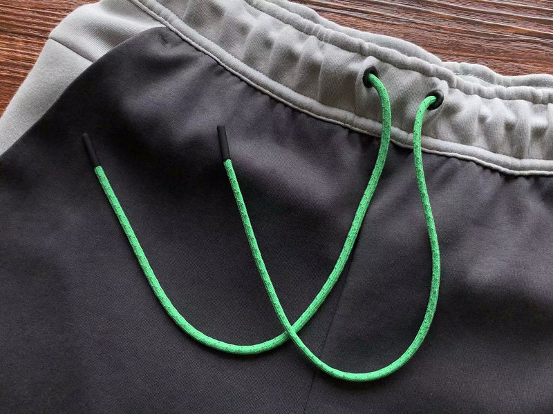 NIKE Tech Fleece Pants - Grey - - Green - Black Unisex Streetwear Limited Edition - The NIKE TECH FLEECE PANTS GREY/BLACK/GREEN - REPLICA bring together modern athletic performance and sleek