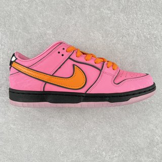DUNK Powerpuff Girls Sneakers - Pink Unisex Streetwear Limited Edition - Product Description: DUNK Pink Powerpuff Girls Step into a world of nostalgia with the DUNK