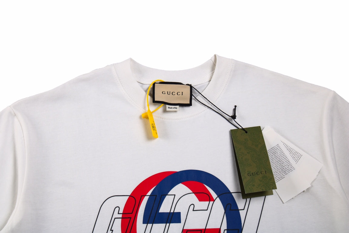 Camiseta Gucci con el logo GG entrelazado - Blanca