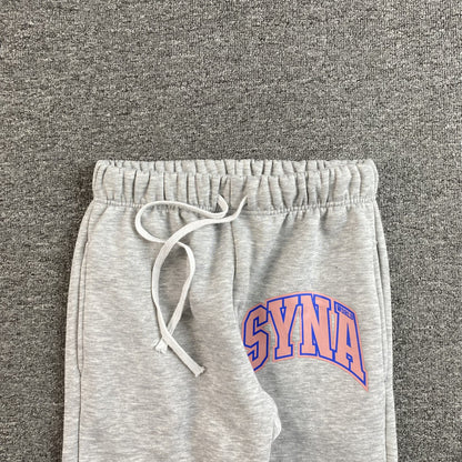 SYNA World College Sweatpants - Grey Unisex Streetwear Limited Edition