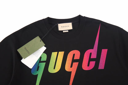 Camiseta Gucci Rainbow Lightning (Negra)