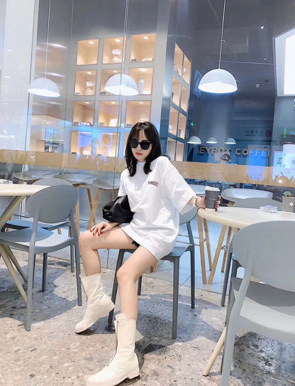 Camiseta Balenciaga con logo Wave (Blanca)