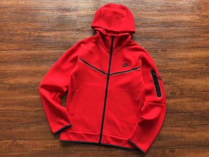 NIKE Tech Fleece Hoodie - University - Red Unisex Streetwear Limited Edition
