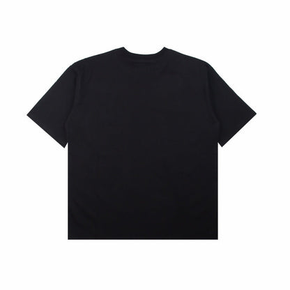 BALENCIAGA Calligraphy Logo T-shirt - Black Unisex Streetwear Limited Edition