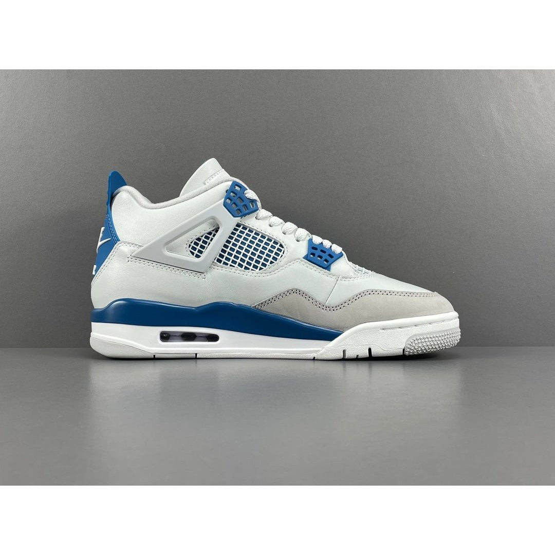 JORDAN 4 - Military - Blue Unisex Streetwear Limited Edition - Experience the iconic JORDAN 4 x MILITARY BLUE, a fusion of timeless style and modern