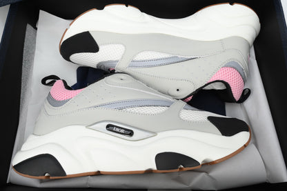 DIOR B22 Grey Sneakers - Pink Unisex Streetwear Limited Edition