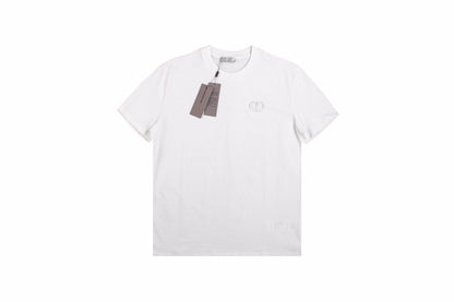 Dior Double D Logo T-shirt (white) Unisex Streetwear Limited Edition - <p dir='ltr'><span>This Dior t-shirt features a minimalist design with the 'CD' logo embroidered on