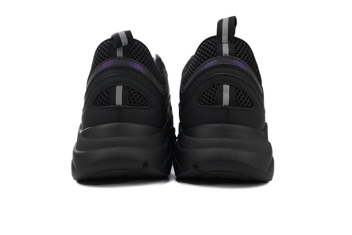 DIOR B22 Reflective Sneakers - Black Unisex Streetwear Limited Edition