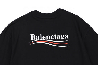 Camiseta Balenciaga con logo Wave (Negra)