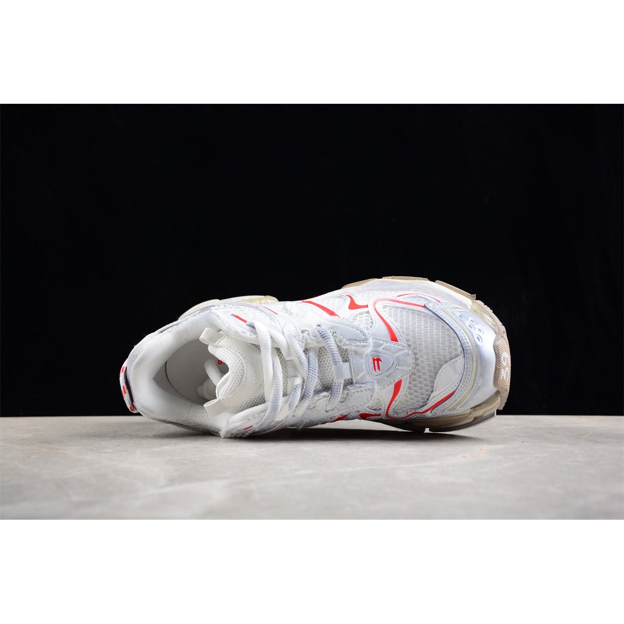 BALENCIAGA Runner - Beige Red Sneakers - White Unisex Streetwear Limited Edition - The Balenciaga Runner x White Beige Red sneakers offer a fresh and sophisticated take on