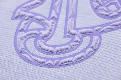 CHROME Hearts Horse Shoe Logo T-shirt Washed Light - Blue Unisex Streetwear Limited Edition