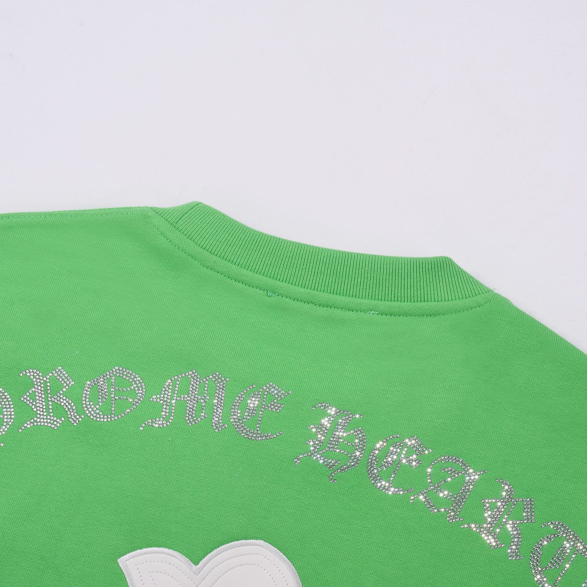 CHROME Hearts Cross Patch Sweatshirt Green - White Unisex Streetwear Limited Edition