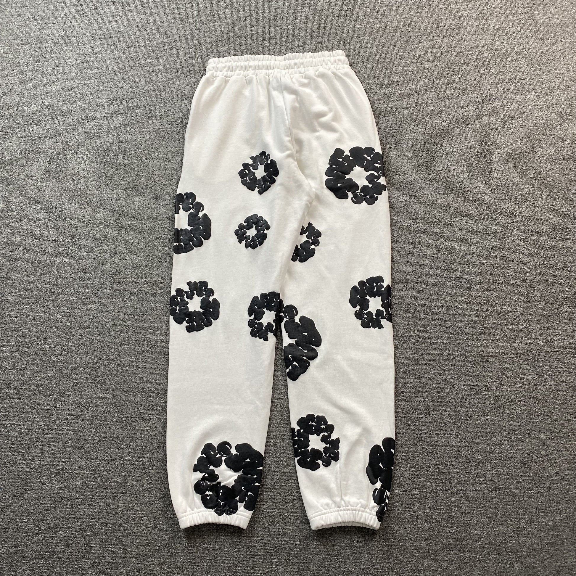 DENIM Tears Cotton Wreath Sweatpants - White Unisex Streetwear Limited Edition