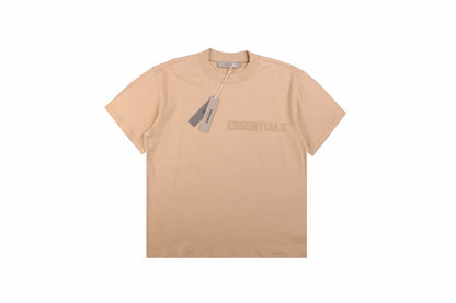 Fear Of God Essentials T-shirt - Beige Unisex Streetwear Limited Edition - <p dir='ltr'><span>This Fear of God Essentials t-shirt features a simple, minimalist design in a