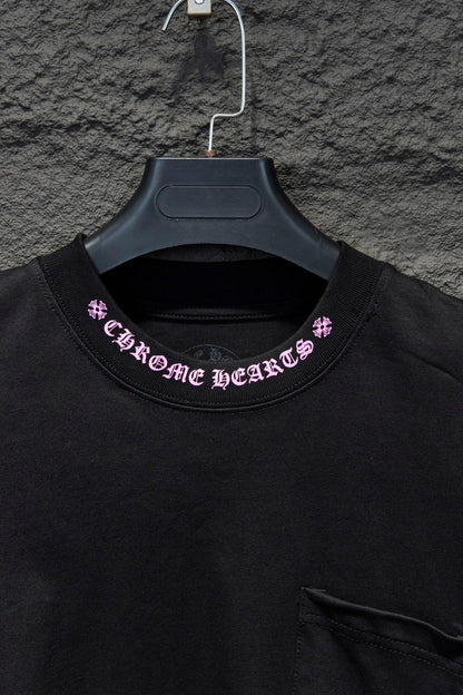 CHROME Hearts Purple Collar Longsleeve - Black Unisex Streetwear Limited Edition