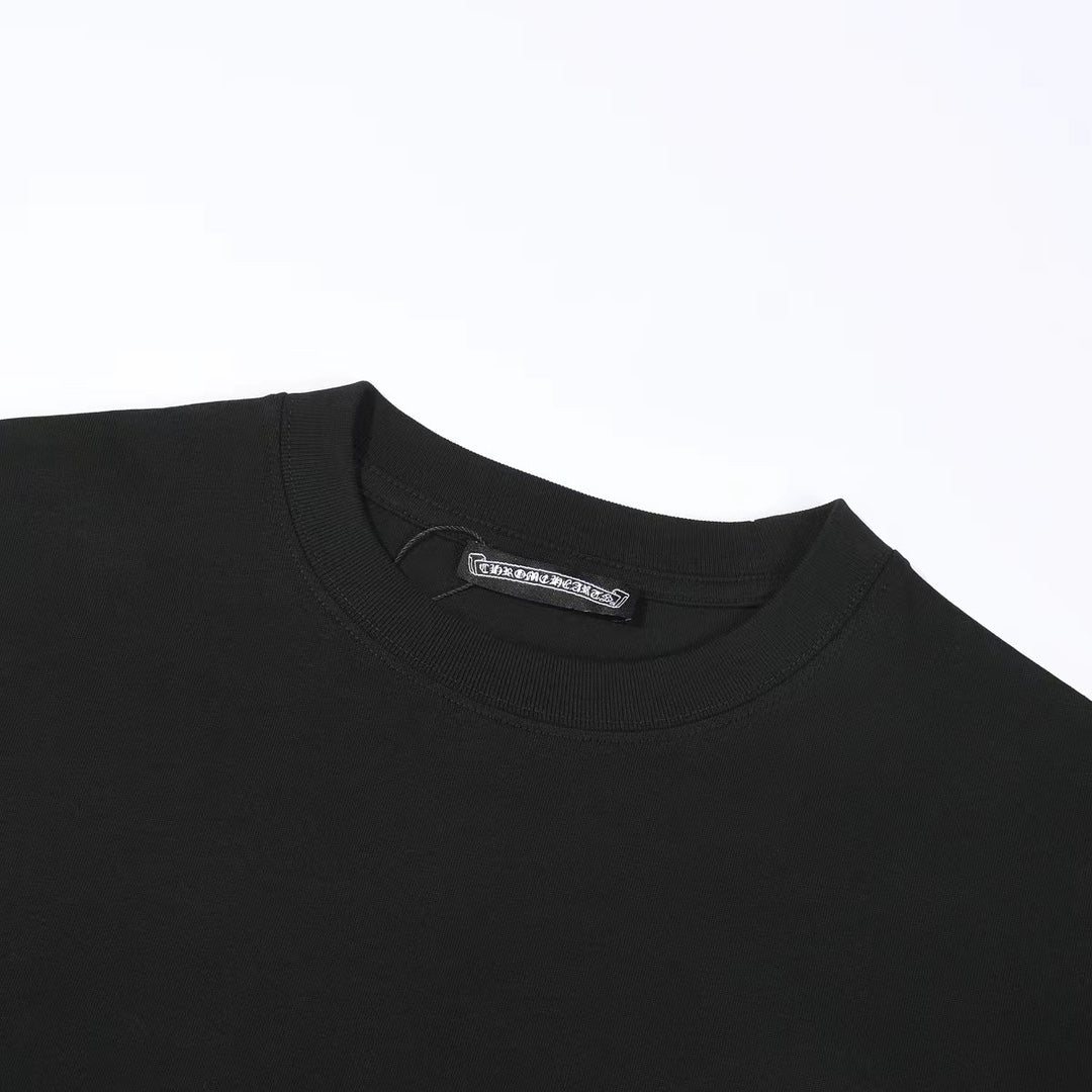 CHROME Hearts White Double Cross T-shirt - Black Unisex Streetwear Limited Edition