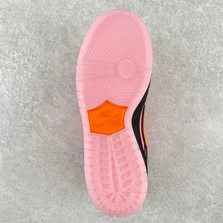 DUNK Powerpuff Girls Sneakers - Pink Unisex Streetwear Limited Edition - Product Description: DUNK Pink Powerpuff Girls Step into a world of nostalgia with the DUNK