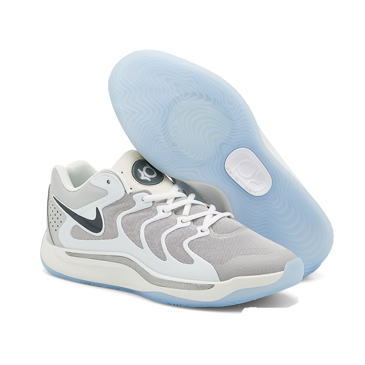 NIKE Kd 17 - Wolf Shoes - Grey Unisex Streetwear Limited Edition - Unleash your inner beast with the Nike KD 17 x Wolf Grey edition. Engineered for
