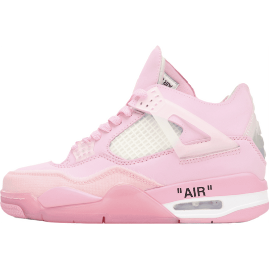 JORDAN 4 - Off-white Rose Peach Sneakers Unisex Streetwear Limited Edition - Introducing the Jordan 4 x Off-White Rose Peach, a harmonious blend of urban edge and