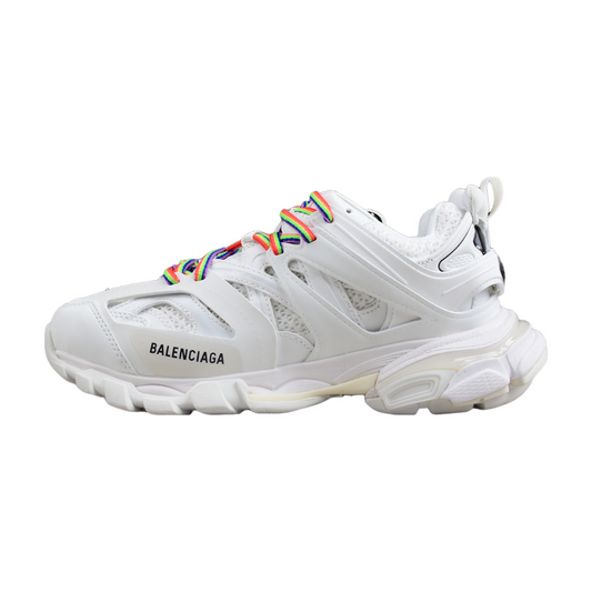 BALENCIAGA Track - - White Unisex Streetwear Limited Edition - The Balenciaga Track x White Color sneaker elevates the iconic design with a fresh, all-white