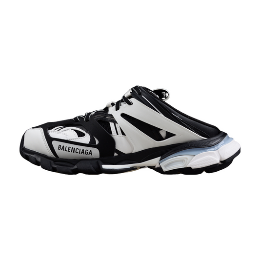 BALENCIAGA Track Mule - White - Black Unisex Streetwear Limited Edition - Introducing the BALENCIAGA Track Mule x Black White, a fusion of athletic innovation and modern