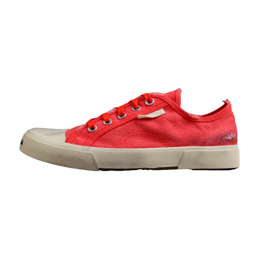 BALENCIAGA Paris Mid Vulc Destr - Sneakers - Red Unisex Streetwear Limited Edition - Introducing the BALENCIAGA Paris Mid Vulc Destr x Red, a striking fusion of bold design
