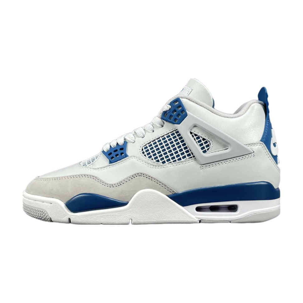 JORDAN 4 - Military - Blue Unisex Streetwear Limited Edition - Experience the iconic JORDAN 4 x MILITARY BLUE, a fusion of timeless style and modern