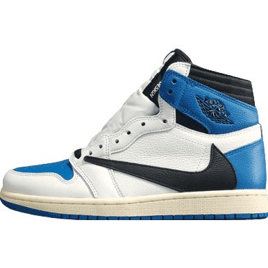 JORDAN 1 High Og Sp - Fragment Travis Scott Sneakers - Black Unisex Streetwear Limited Edition