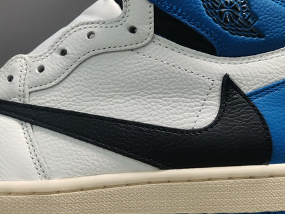 JORDAN 1 High Og Sp - Fragment Travis Scott Sneakers - Black Unisex Streetwear Limited Edition