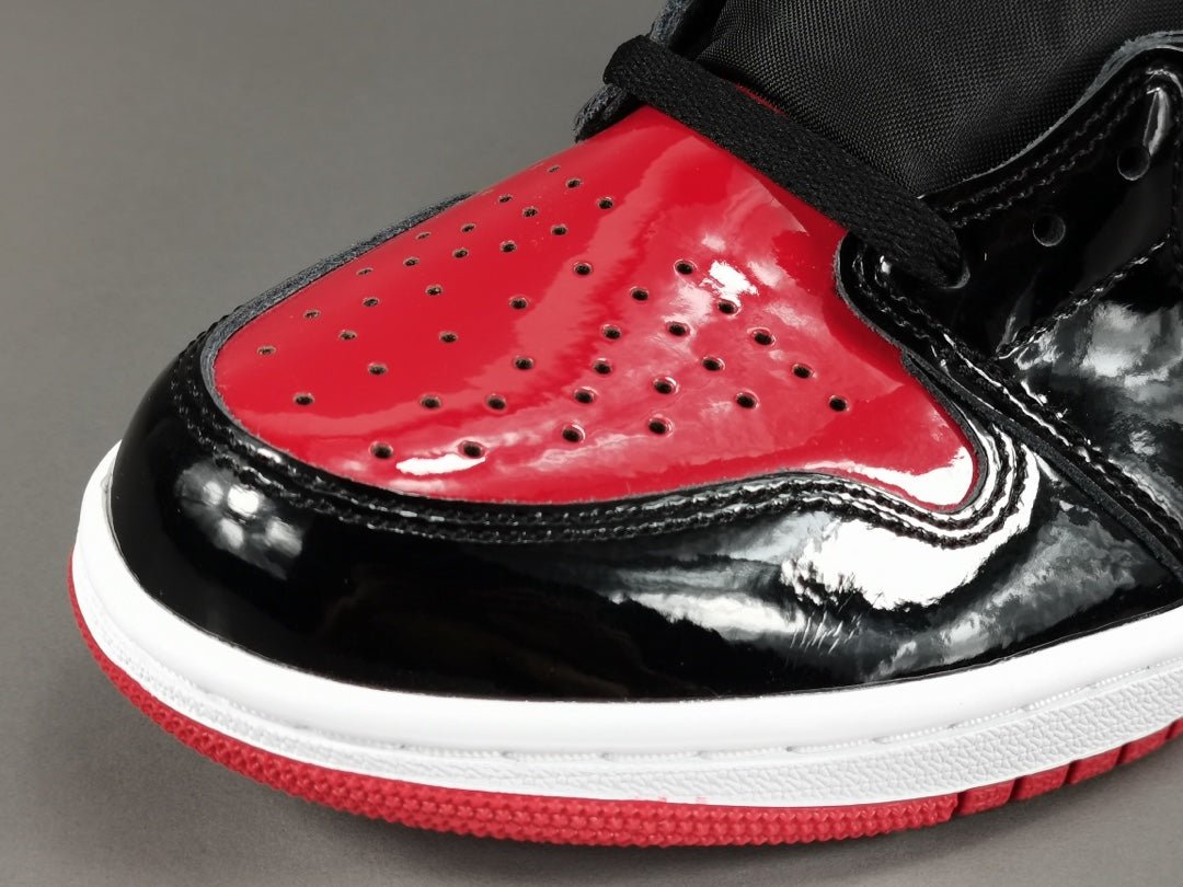 JORDAN 1 High Og - Patent Bred Sneakers Unisex Streetwear Limited Edition