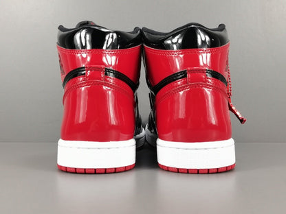 JORDAN 1 High Og - Patent Bred Sneakers Unisex Streetwear Limited Edition